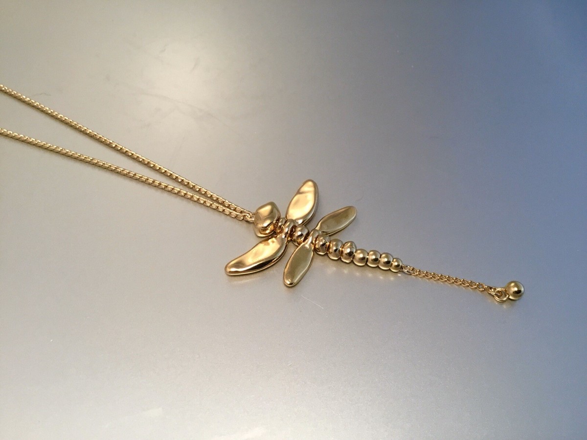NWT UNO DE 50 GOLD PLATED DRAGONFLY PENDANT NECKLACE - 21” L | eBay