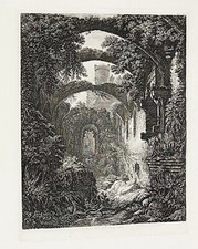 George Cuitt (1779 – 1854) Original Etching 1848 Conway CONWY CASTLE Wales