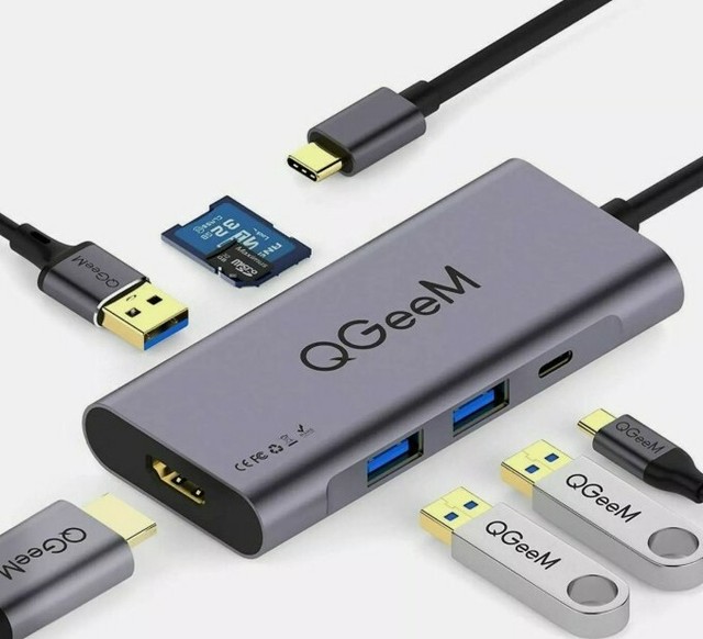 QGeeM Hc1202 Multi Use USB C Docking 