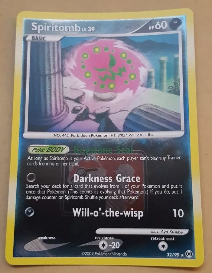 Spiritomb 32/99 NM Non Holo Platinum Arceus Pokemon- 2 Cards