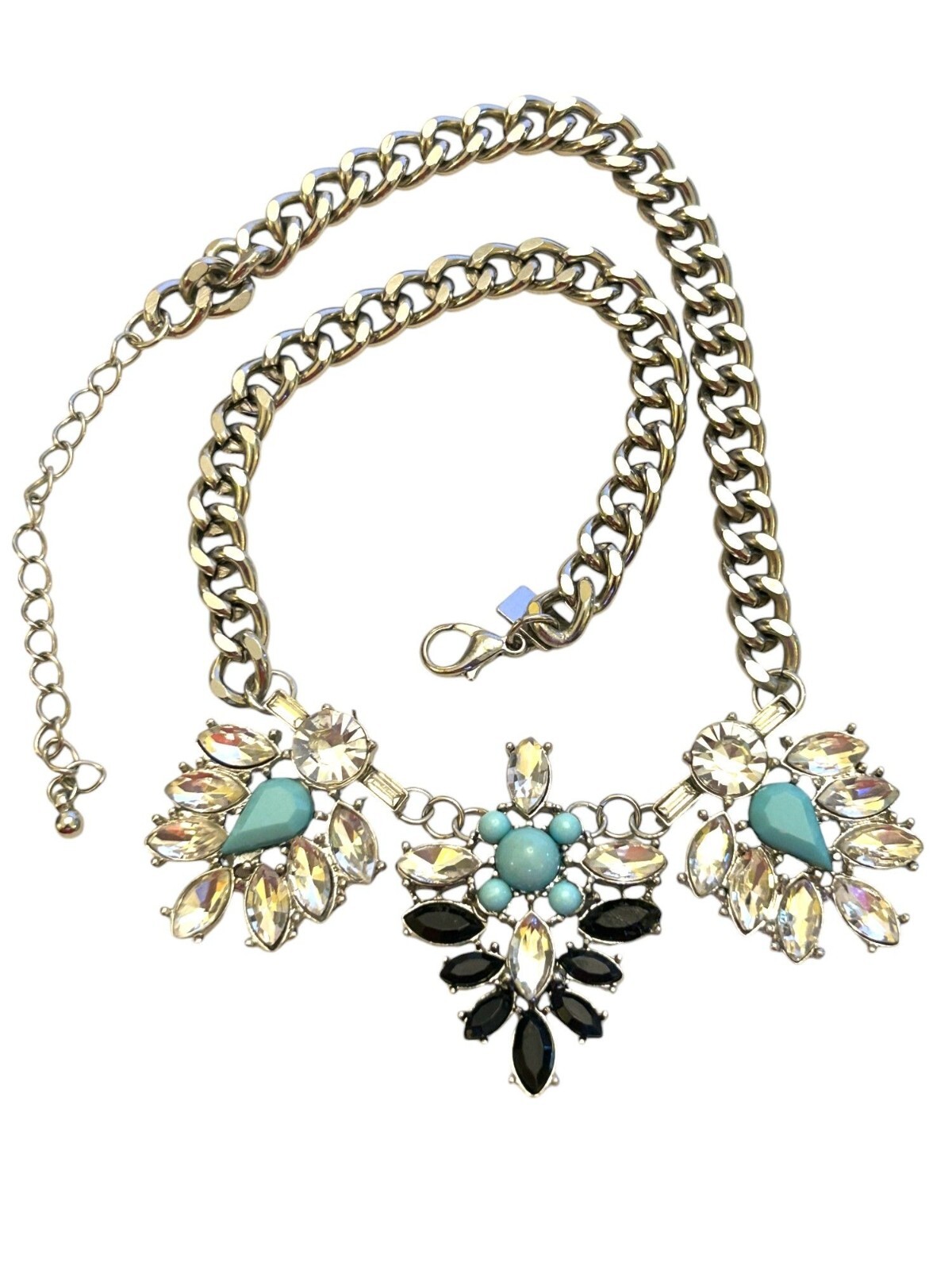 American Eagle Statement Necklace With Crystal & … - image 1