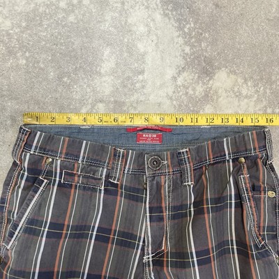 Ra er Pants Mens 32 Plaid Cotton Blend Made In Italy Straight Leg  