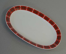 Servizio piatti carne porcellana Seltmann Weiden quadri scozzesi vintage anni 60