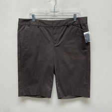 Gap Womens Brown Solid Gapstretch Hi-Rise Flat Front Slash Pocket Chino Short 14