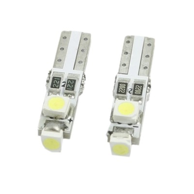 5mm White LED Light Bulbs for Vanity Mirror Sun Visors T5 70 74 Miniature Light 