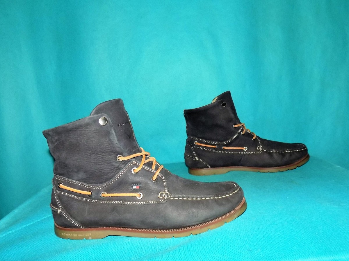 boots bateau TOMMY HILFIGER en nubuck bleu pointure 43 EUR
