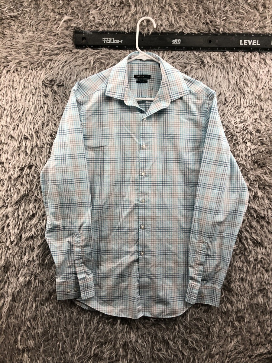 van heusen studio slim fit dress shirt Cronbie Long Sleeve Stain Shield Shirt Herringbone Print main image 1