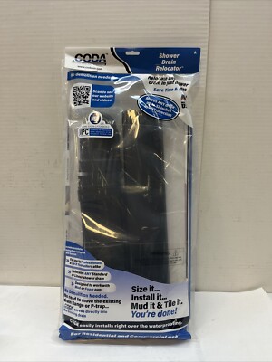 CODA The Shower Drain Relocator with SereneDrains Broken Lane Square Drain
