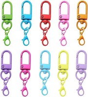 10 StüCk Kleine Karabinerhaken, Karabiner Bunt, SchlüSselanhäNger Zum Basteln, F
