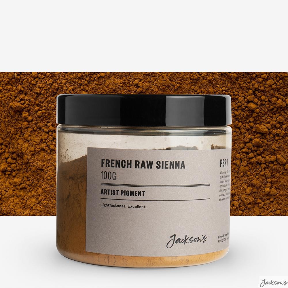 Jackson's : Artist Pigment : French Raw Sienna PBr7 : 100g (in 200ml Jar) : T...