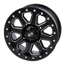 Tusk 201-207-0036 4156 Uinta Beadlock Wheel 15x7 6.0 1.0 Milledblack