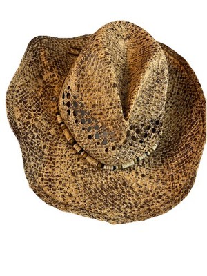 Moonshine Spirit Brad Paisley Raffia Straw Cowboy Western Hat Sz S/M