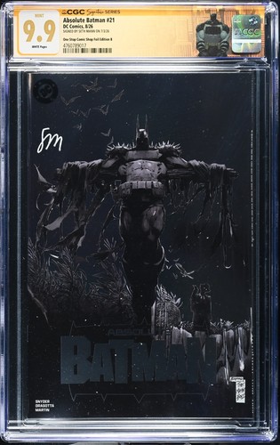 Absolute Batman #21 SILVER SCREEN VARIANT CGC SS 9.9 MINT signed Seth Mann