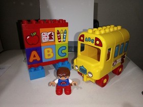 LEGO DUPLO MY FIRST BUS#10603 ABC's SCHOOL BUS RETIRED 2015 COMPLETE SET VGC