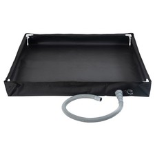 Bac de douche de camping portable avec tuyau de vidange 80x80x10cm tissu Oxford