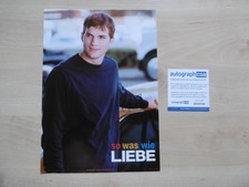 Ashton Kutcher Autogramm signed A4 Lobbycard "So was wie Liebe" ACOA
