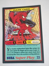 Spiderman Panini Sega Super Play Trading Card 1991/92