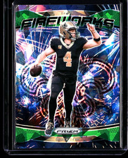 2024 Panini Prizm Derek Carr Fireworks Green Ice Prizm New Orleans Saints #11