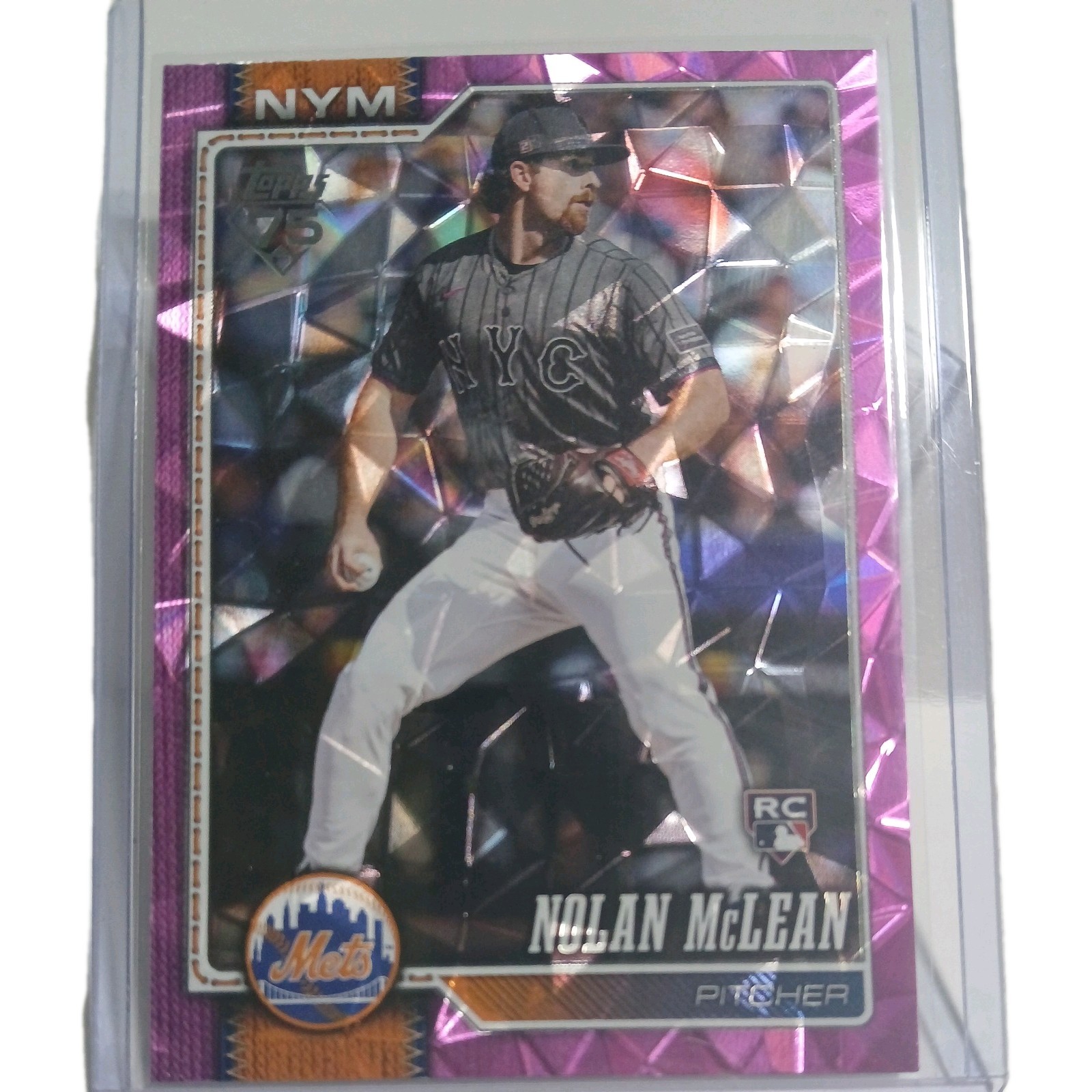 2026 Topps Series 1 - Nolan McLean #214 Pink Diamante Foil (RC)