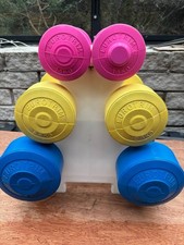 Vinyl coated Dumbbells Weights Iron Hand Pair Home Gym Fitness Training Exercise