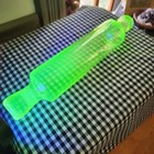 green depression uranium glass rolling pin 15" — photo 1