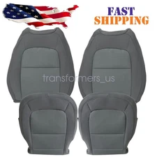For 2015-2022 Chevy Colorado GMC Canyon WT Bottom/Top Cloth Seat Cover Dark Gray