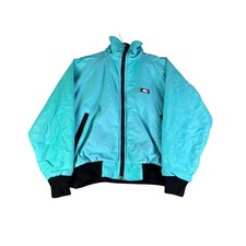 The Woolrich Woman Teal Black Zip Up Bomber Jacket Outerwear Size M