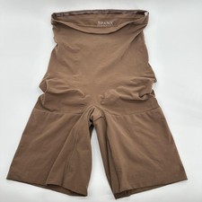 Spanx Power Series Shapewear Shorts Womens 2X Brown High Waisted Slimming