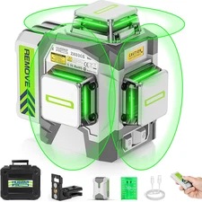 Laser Level 360 Self Leveling,  3X360°High Accuracy Green Cross Line Laser for C
