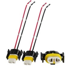 H11 H9 H8 880 881 Ceramic Female Nylon Adapter Wiring Harness Sockets Wire fo...