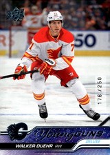 2023-24 Upper Deck Young Guns Deluxe Parallel 475 Walker Duehr Calgary Flames
