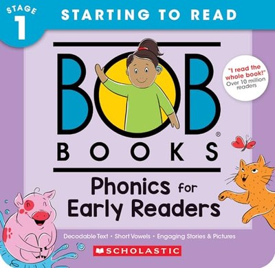 Bob Books - Phonics for Early Readers Box Set Phonics, Ages 4 and Up, Kindergar