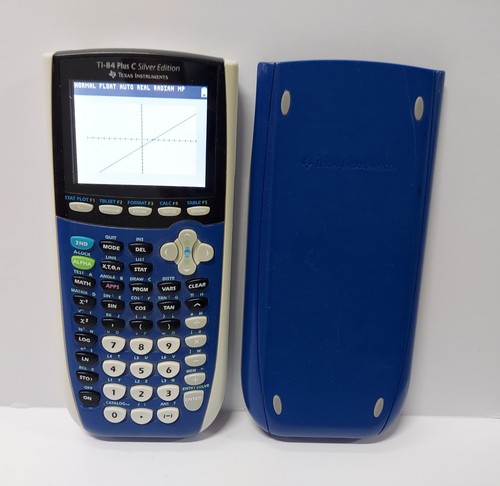 Texas Instruments TI-84 Plus C Silver Edition Graphing Calculator (Blue ...