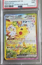 PIKACHU EX 2024 POKEMON SURGING SPARKS SIR 238/191 PSA 9 FRESH GRADE! on eBay