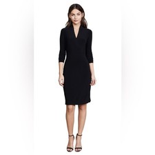 NORMA KAMALI X REVOLVE women  s black Long Sleeve Side Draped mini Dress sz large