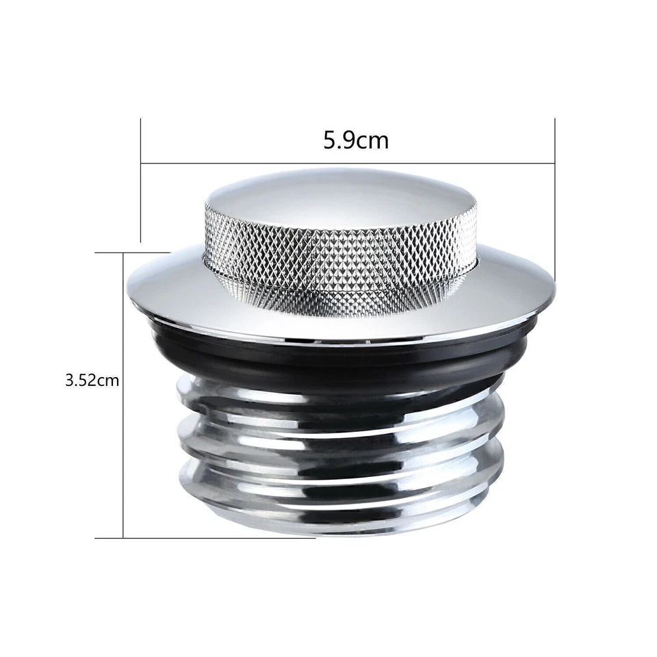 Tanque de combustible ventilado tapa de gasolina emergente para Harley Softail Dyna Sportster 883 1200 Foto 3 de 4