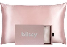 Blissy Silk Pillowcase - 100 Pure Mulberry - 22 Momme 6A Queen, Pink