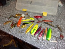 C27 trout salmon fishing lure lot trolling spoons etc