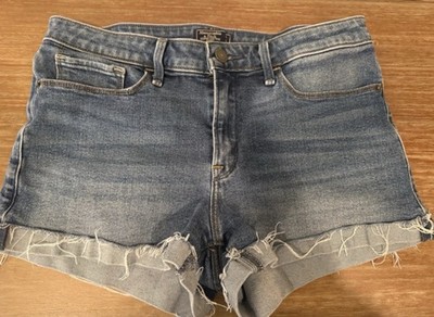 Abercrombie & Fitch Harper Low Rise Denim Cut Off Shorts Blue Women s 8