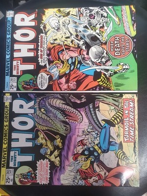 LOT OF 2: The Mighty Thor #241 [1975] + THE M.T # 243 [1976] (Marvel Comics)