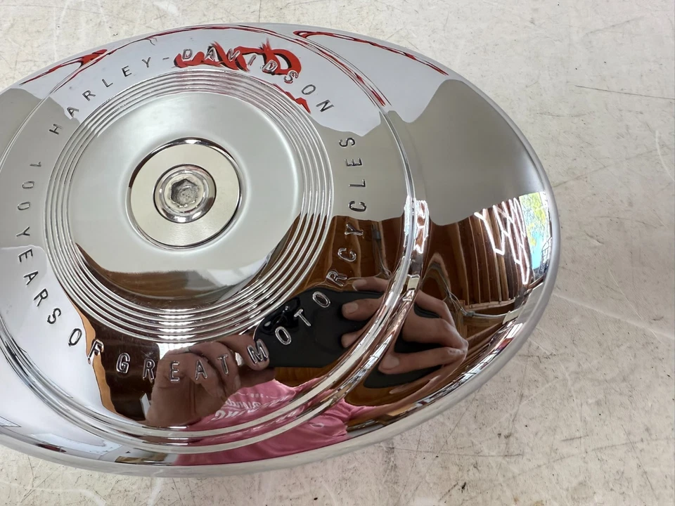 2003 HARLEY ELECTRA GLIDE 100th Anniversary Air Cleaner Housing Chrome Cover - Image 4 of 4