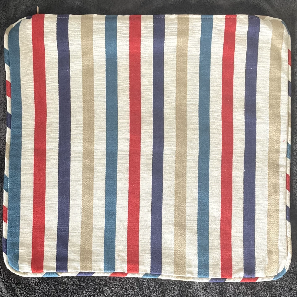 Handmade "OSBOURNE & LITTLE" Designer Striped Cotton Cushion Cover 40cm x 40cm - Image 2 of 3