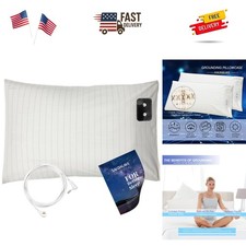 Grounding Pillow Case King Conductive Grounding Pillowcase Silver Fiber Groun...