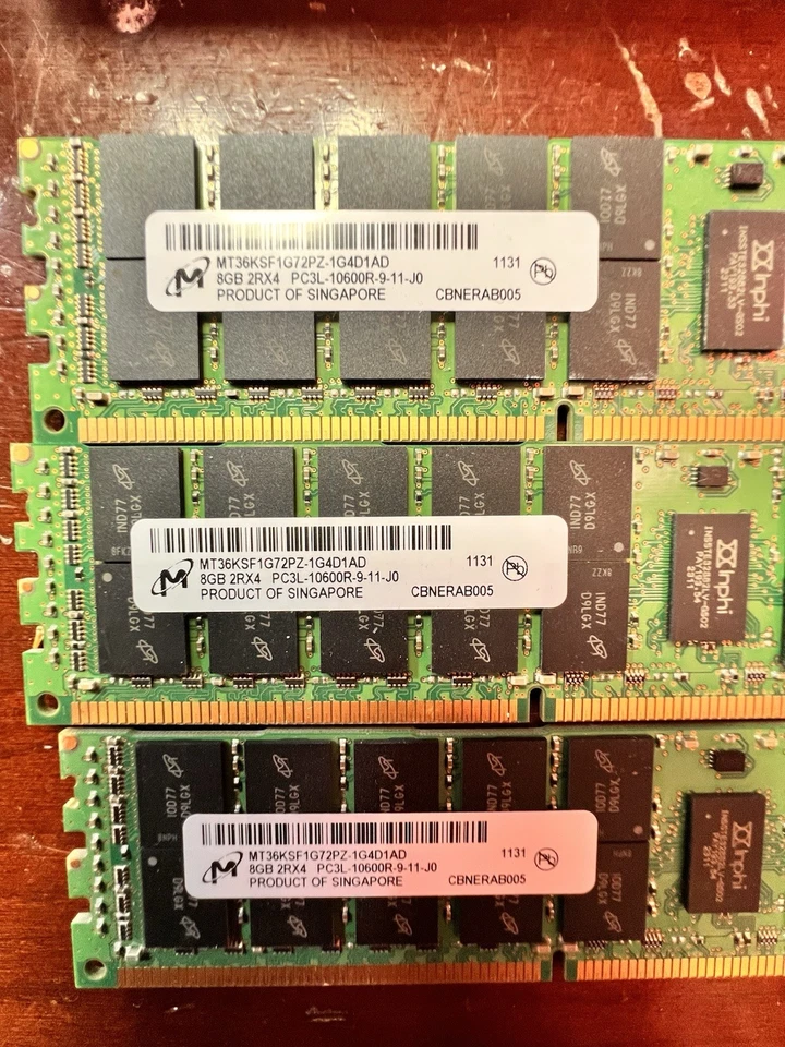 Lote de 116 en total. Servidor Samsung/Micro 4 GB PC3-10600R DDR3 RAM 32 GB 16 GB y 8 GB Foto 3 de 4