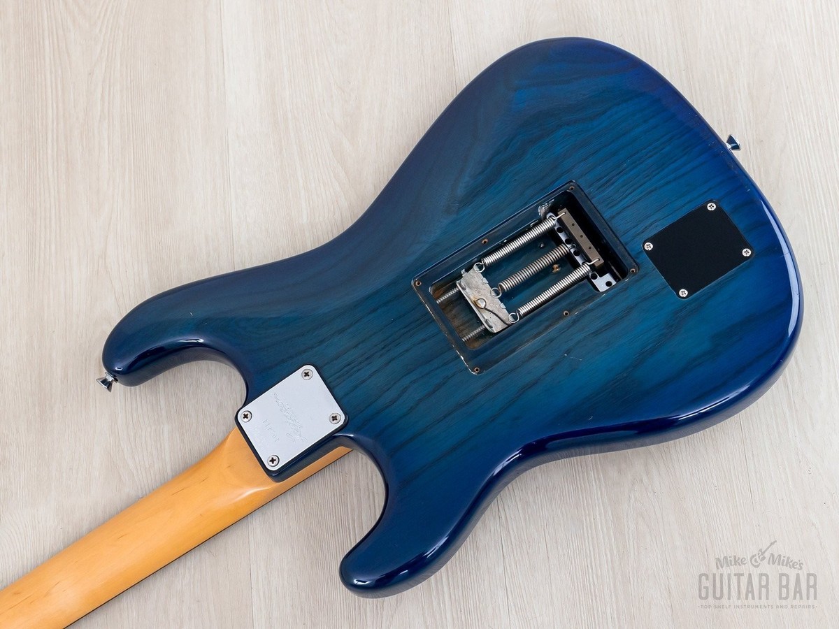 1992 Levinson Blade Texas Blue S-Style Guitar SSS Clear Blue