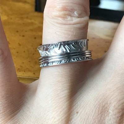 Sterling Silver Spinning Band Ring Size 7