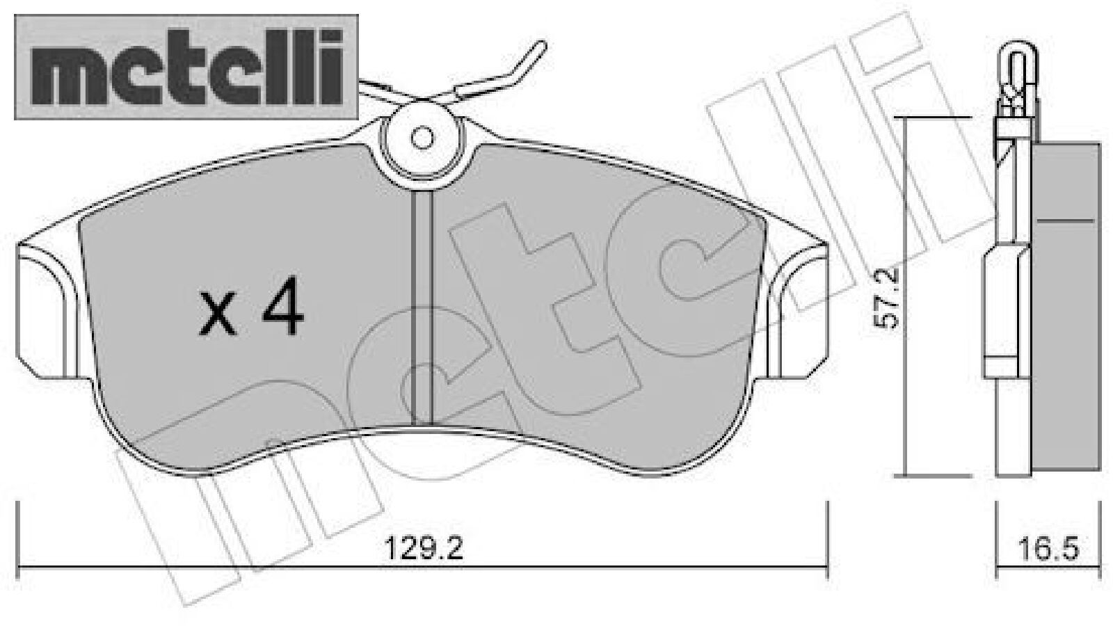 metelli 22-0123-0 Bremsbelagsatz für Scheibenbremse Bremsbelagsatz für Nissan