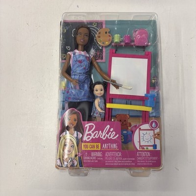 Barbie Doll Career You can be anything Art Teacher With Playset Color Change 