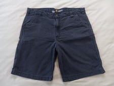 Carhartt Mens Relaxed Fit Navy Blue Canvas Work Shorts Size 40 Utility Pocket