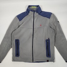 Musto Mens Full Zip Fleece Elbow Patches Sailing Outdoors - Grey - Size Large